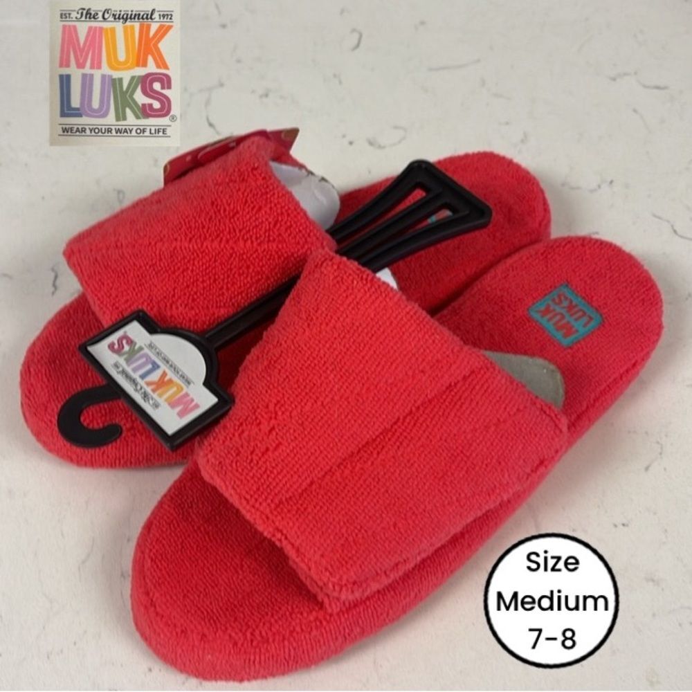 WOMEN'S ORIOLE SLIPPERS 1100181600-M Size 7-8 Terry Cloth Slide Slippers NWT